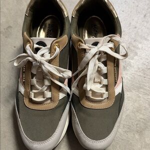 Michael Kors Women's Green and Tan Sneakers